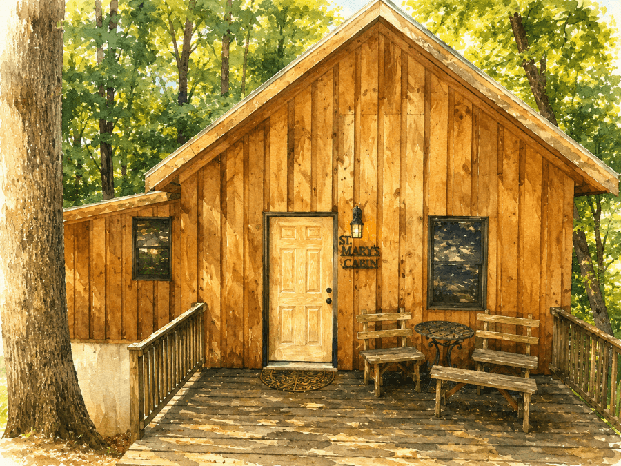 Artist rendering of St. Mary's Cabin