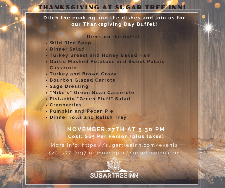 Thanksgiving menu items