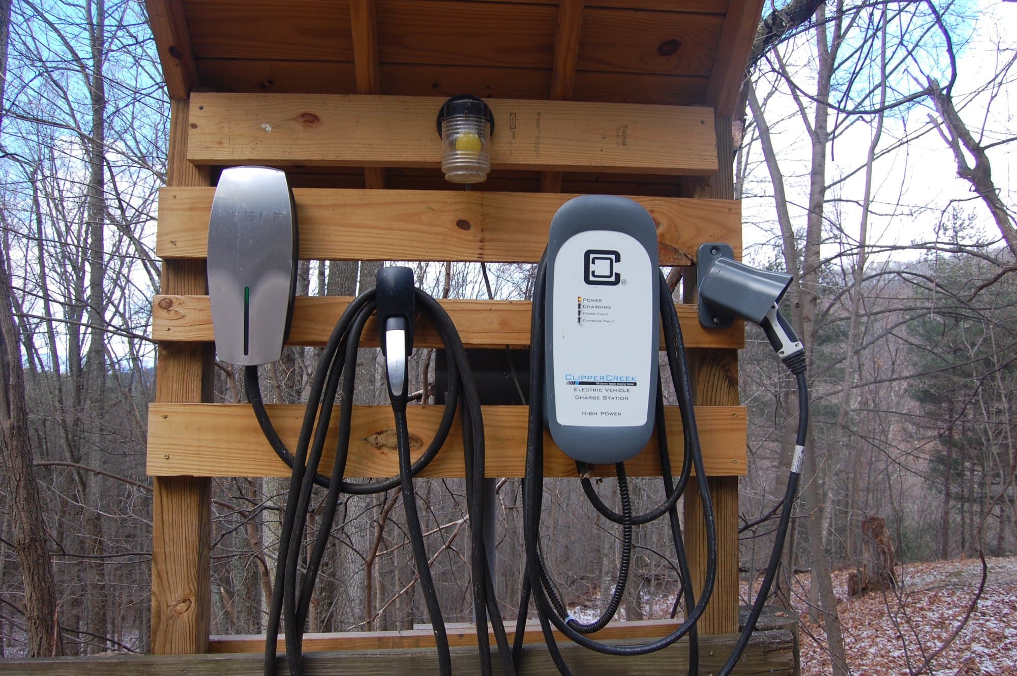Electric car charging station